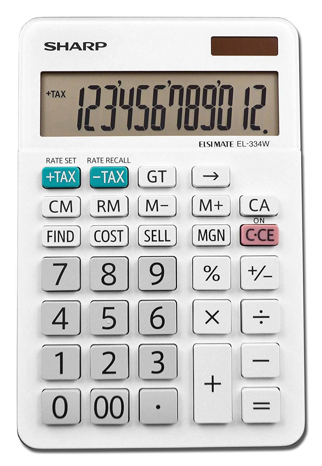 Sharp Calculators EL-334WB Business Calculator, White 4.0