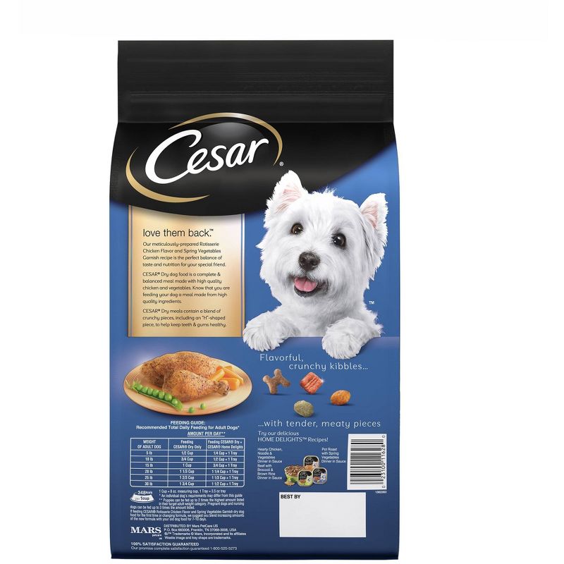 Cesar Rotisserie Chicken Flavor Gourmet Dry Dog Food - 5lbs