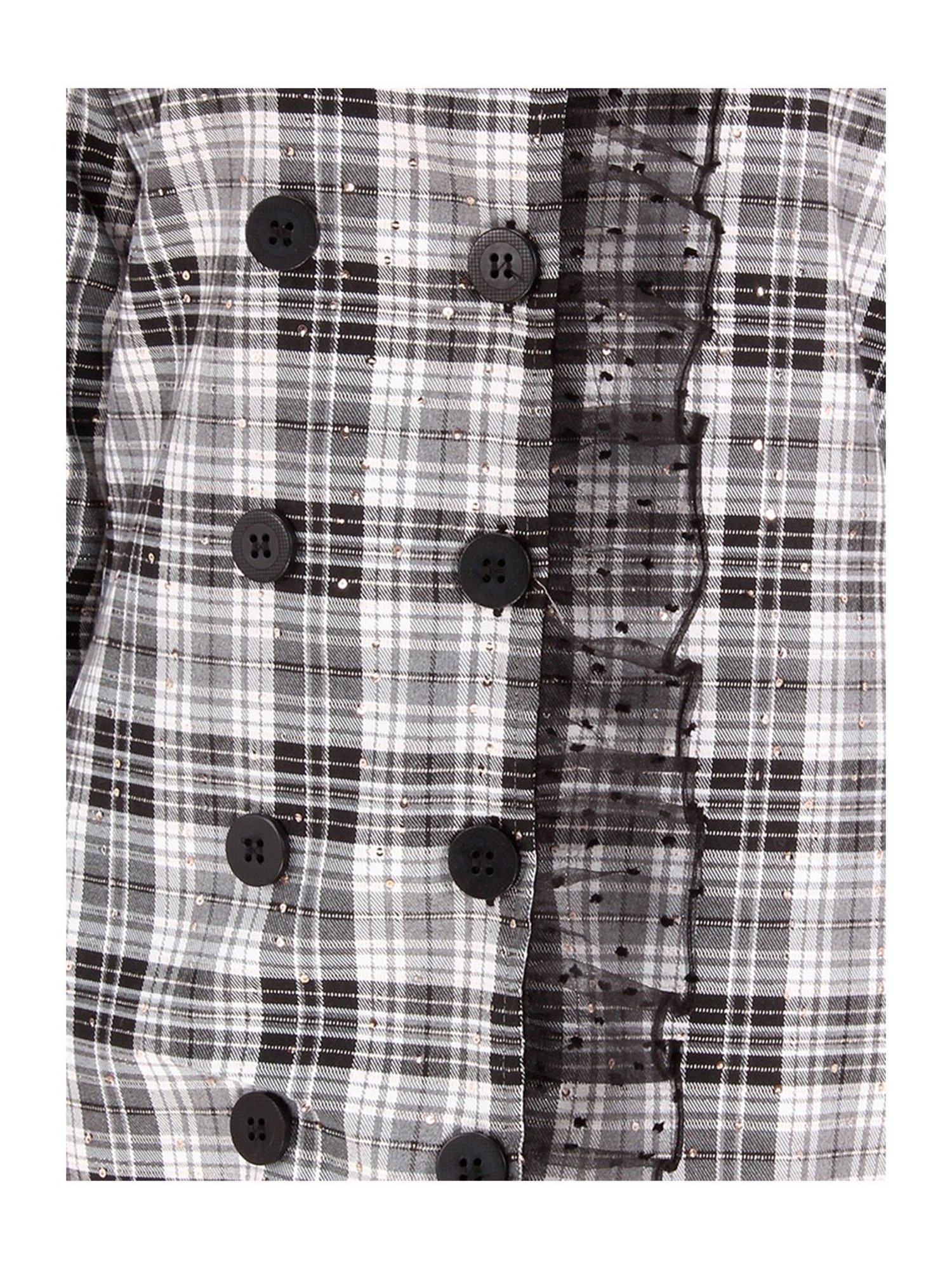 Cutecumber Kids Black Checks Full Sleeves Dress