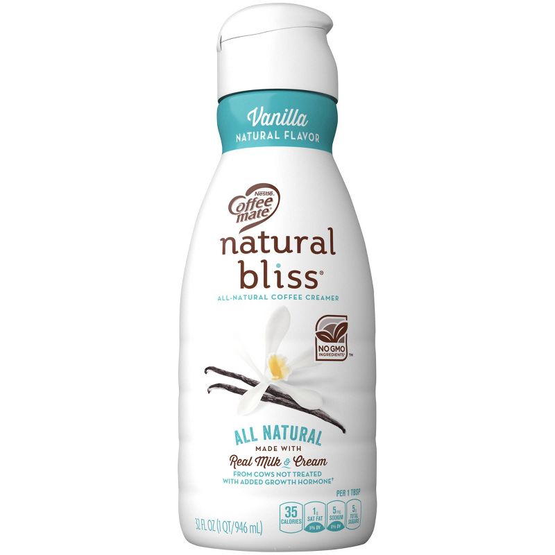Coffee Mate Natural Bliss Vanilla Coffee Creamer - 1qt