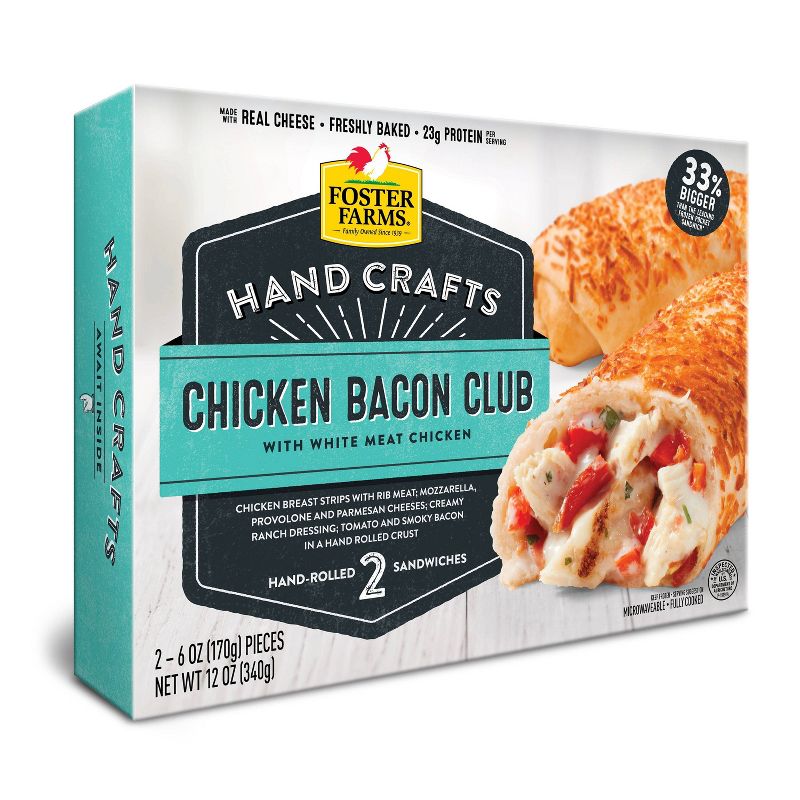 Foster Farms Hand Crafts Chicken Bacon Club Sandwich - 12oz
