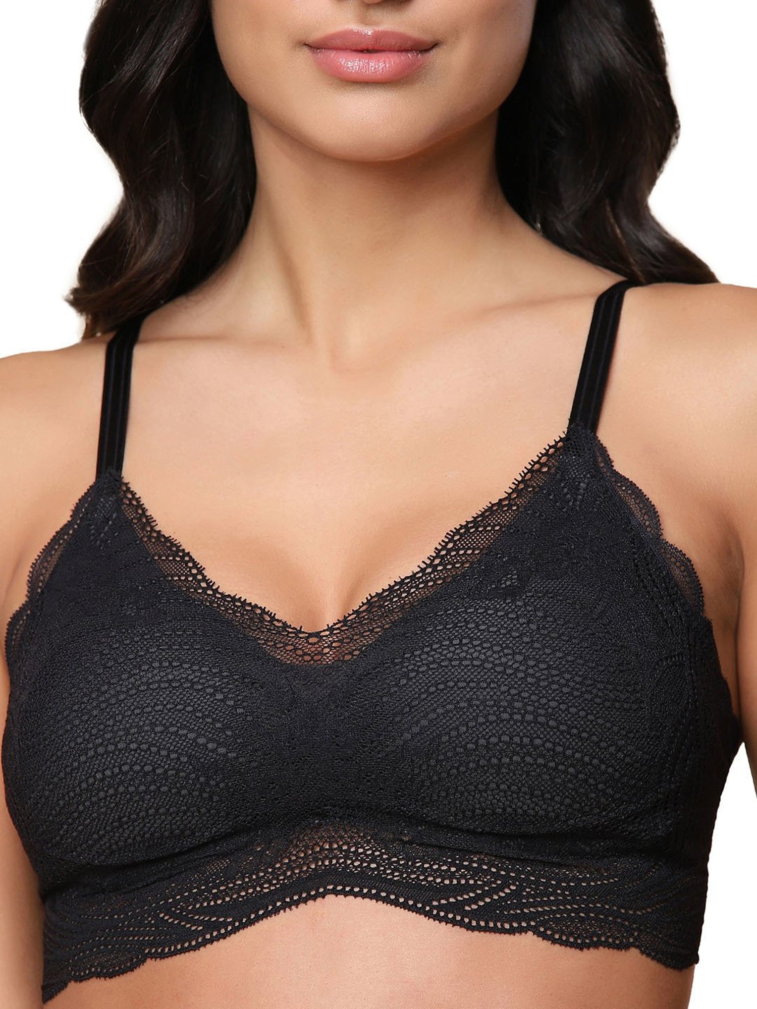 Triumph Black Lace Full Coverage T-Shirt Bra