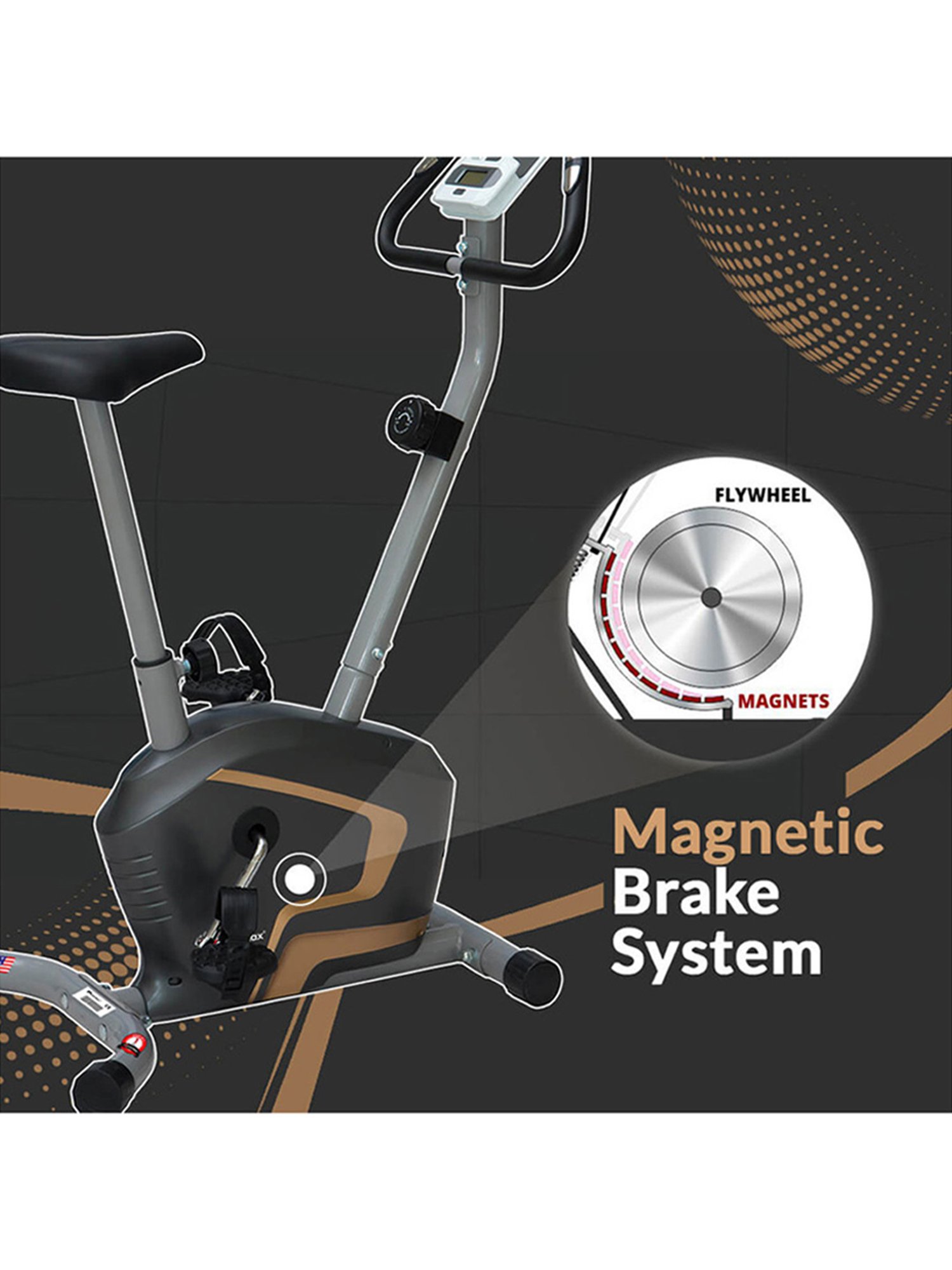 PowerMax Fitness BU-400 Upright Bike (Black)