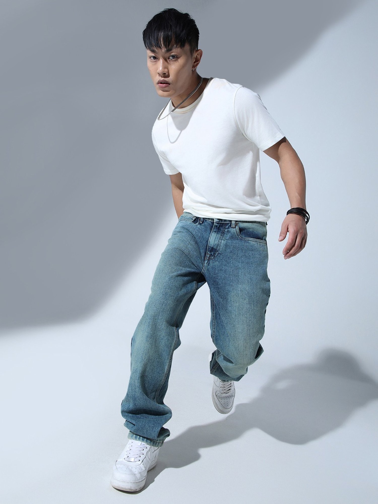 Hubberholme Blue Cotton Straight Fit Jeans