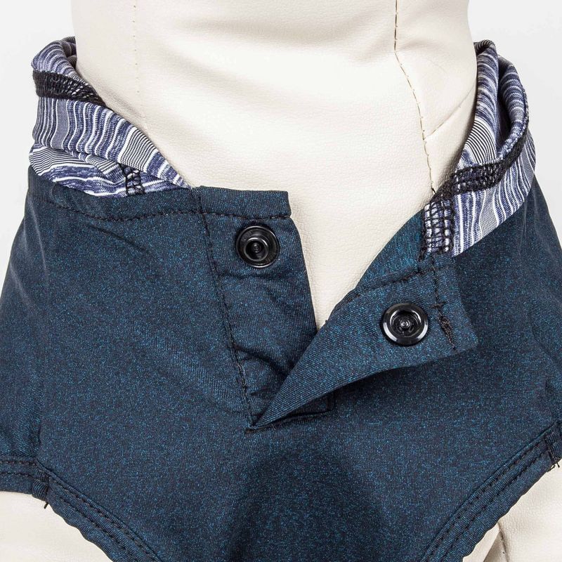 Pet Life Active Pull-Rover 4-Way Stretch Two-Toned Performance Sleeveless Hoodie Dog T-Shirt - Navy Blue - XL