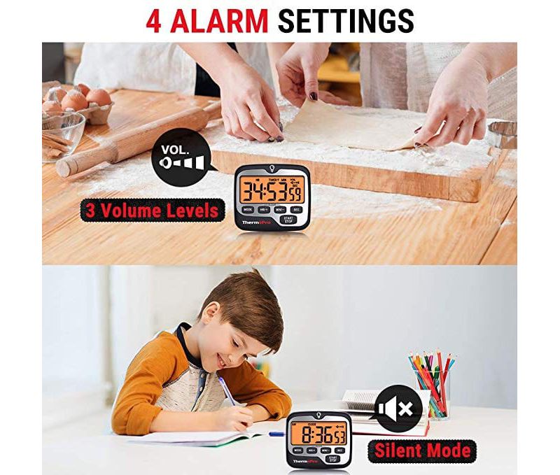 ThermoPro TM01 Digital Timer with Countdown Touchable Backlit