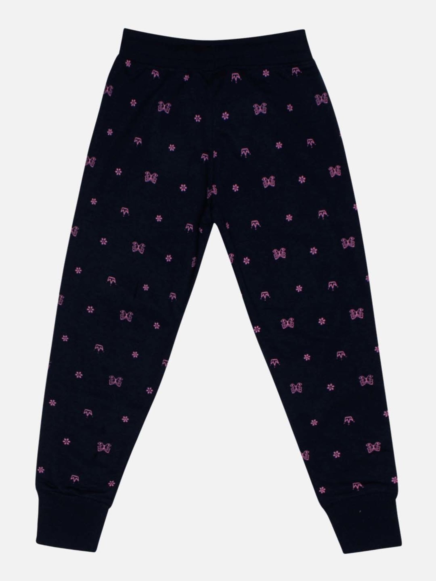 Bodycare Kids Navy Cotton Printed Joggers