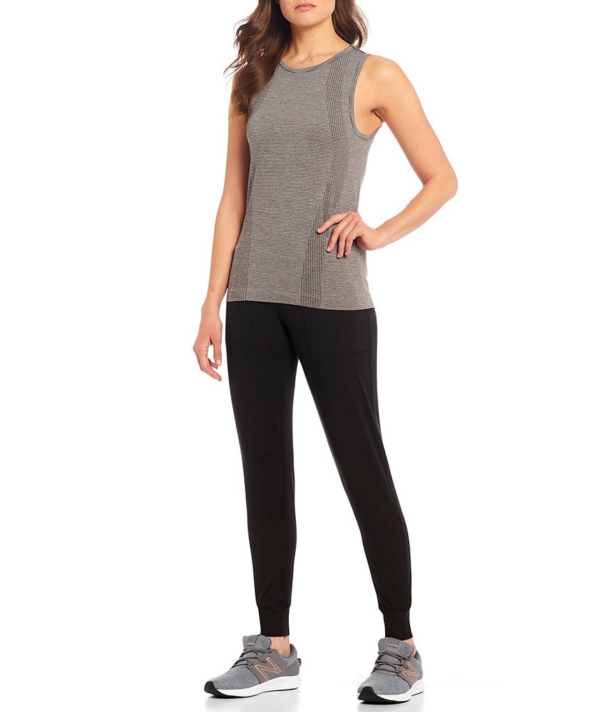 Kinesis High Rise Slim Sueded Jersey Joggers