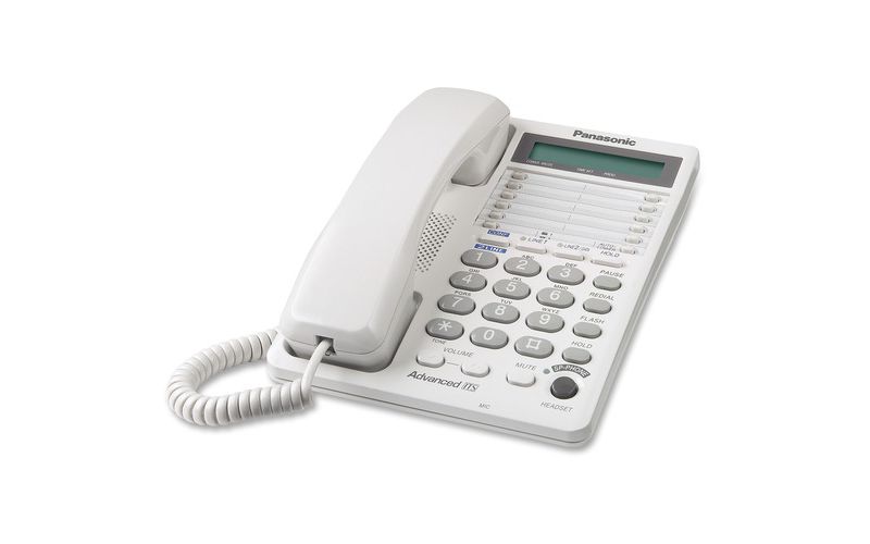 Panasonic Standard Phone - White - 2 x Phone Line