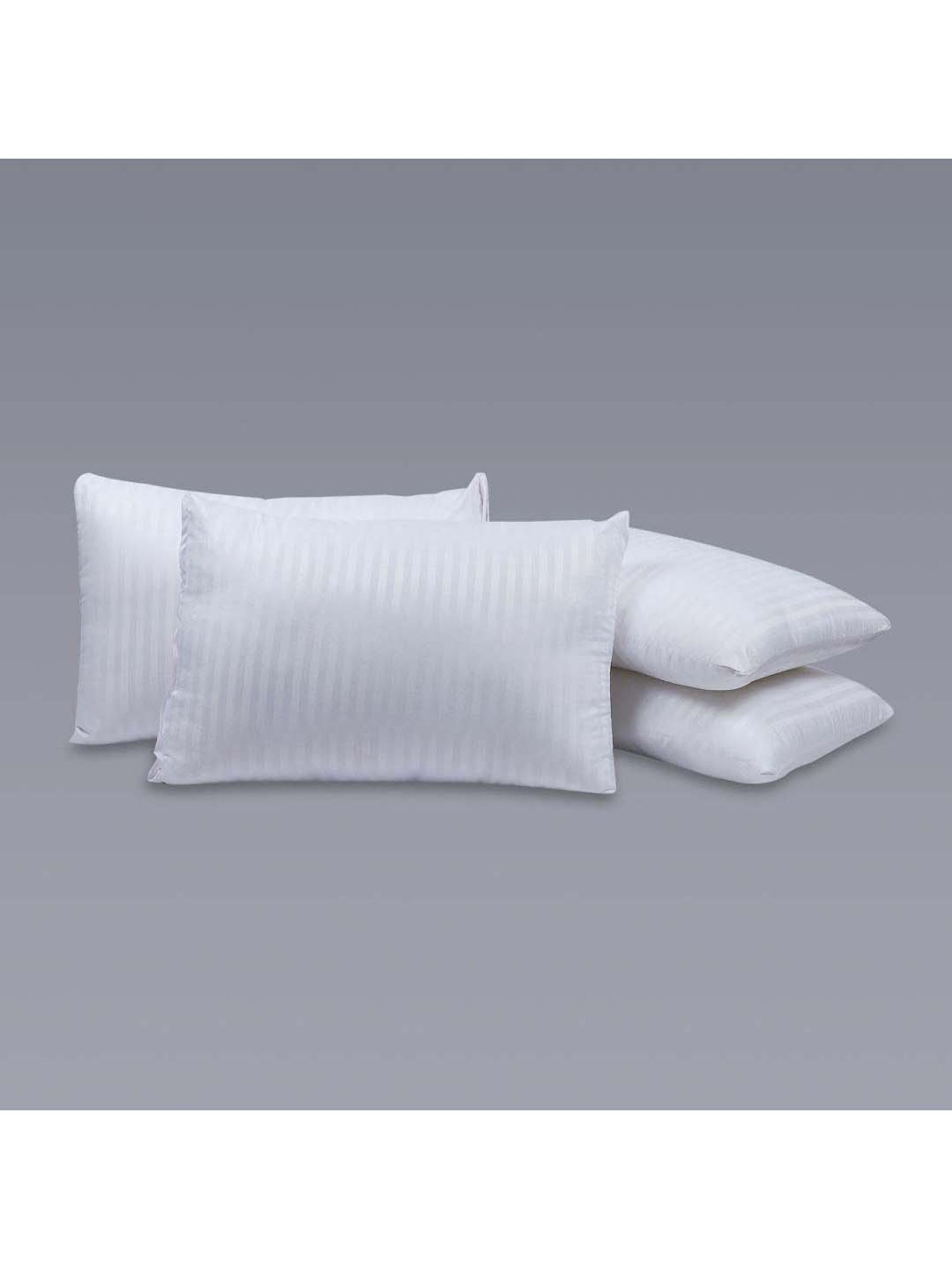 MFD HOME Furnishing Esper Premium Cotton White Polyfill Pillows - Set of 4