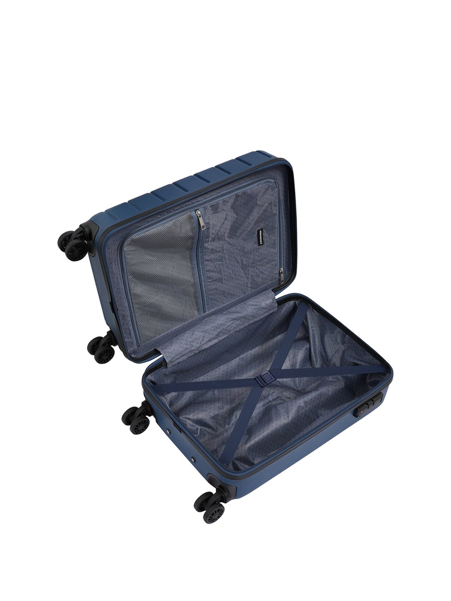 Aeropostale Stout Navy Textured Hard Cabin Trolley Bag - 24 cm