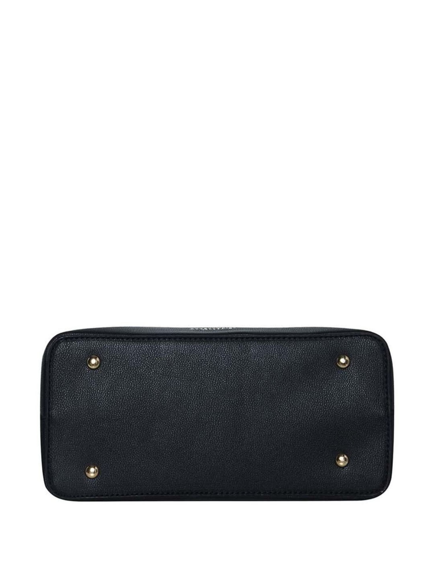 Accessorize London Black Solid Medium Handbag