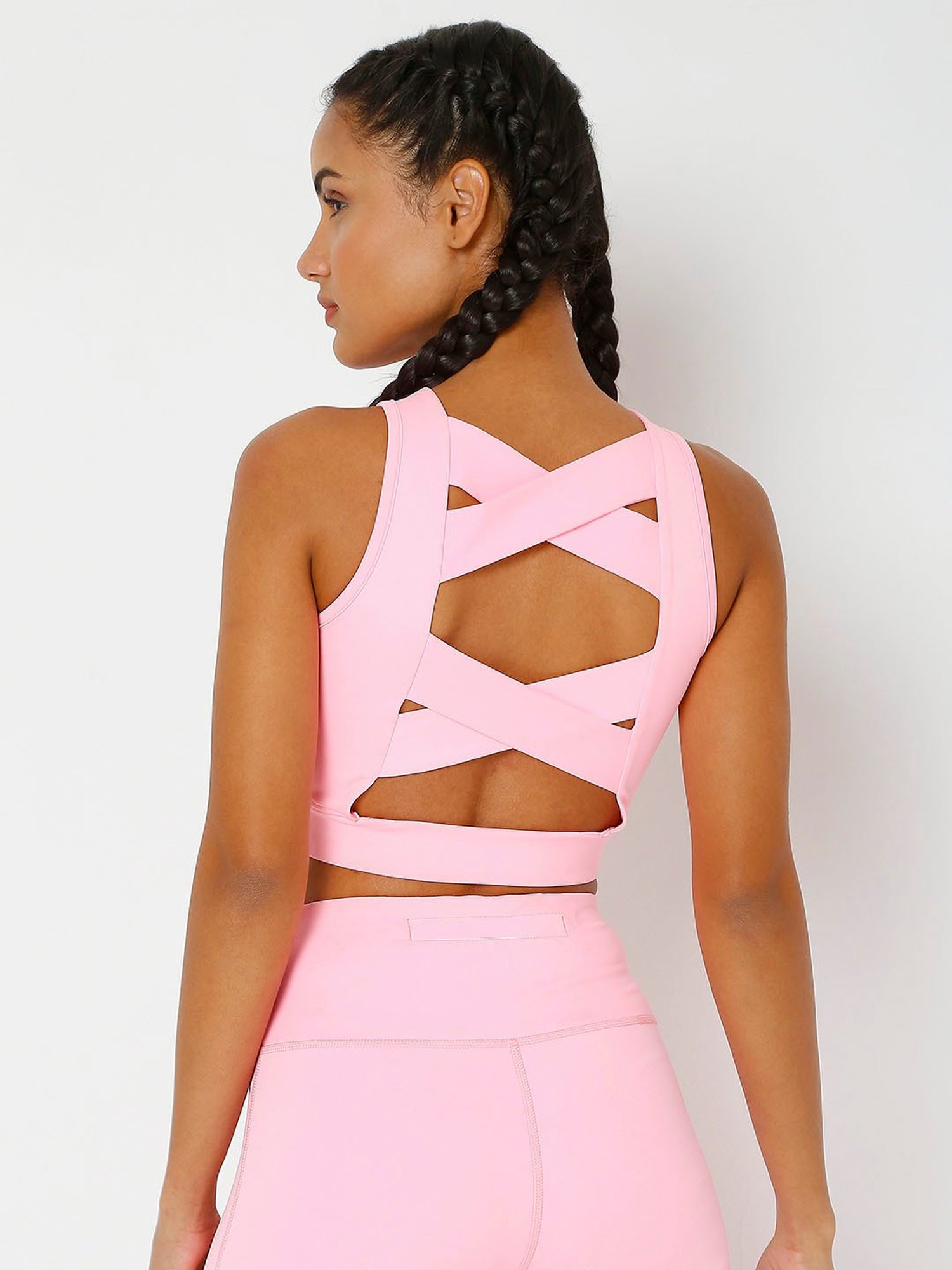 SILVERTRAQ Baby Pink Relaxed Fit Crop Top