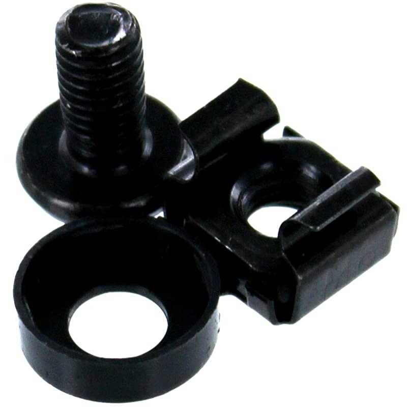 M6 Cage Nuts and Screws for Rack Mount Server Shelves Cabinets Set of 25