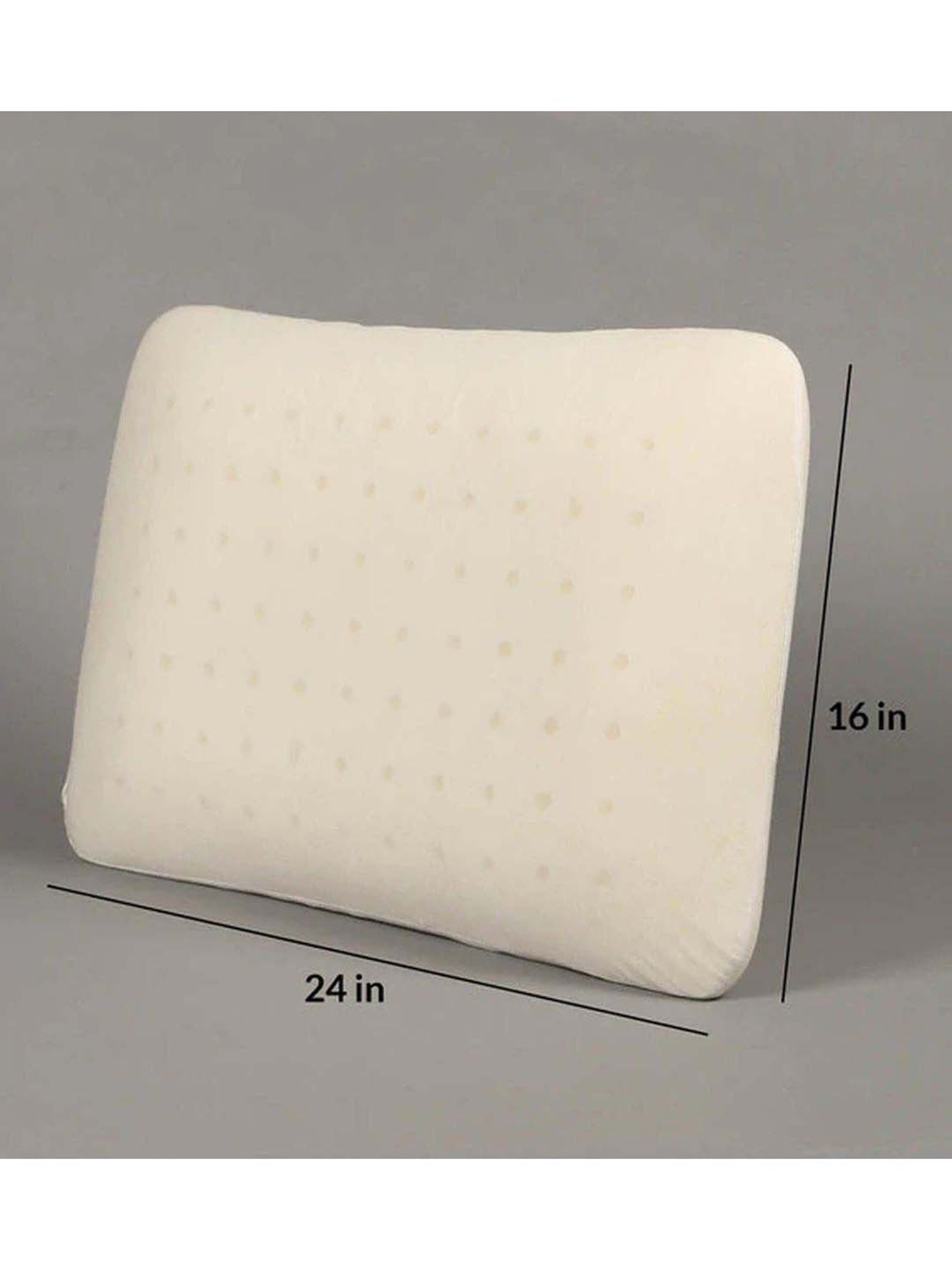 MFD HOME Furnishing Premium Cotton Off White Eva Memory Foam Pillow - Set of 1