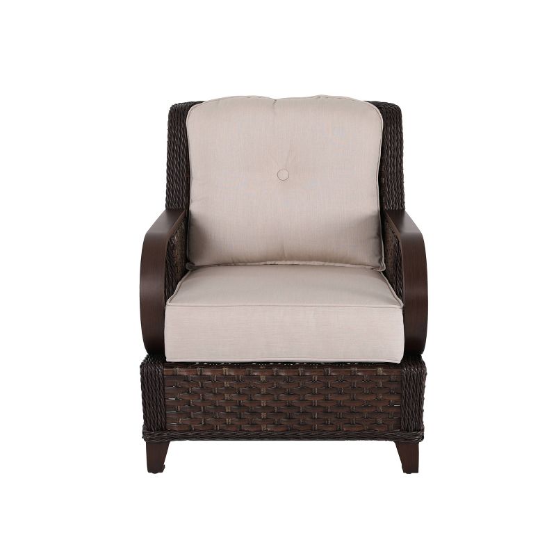 4pc Outdoor Wicker Sofa Set Brown - Nuu Garden