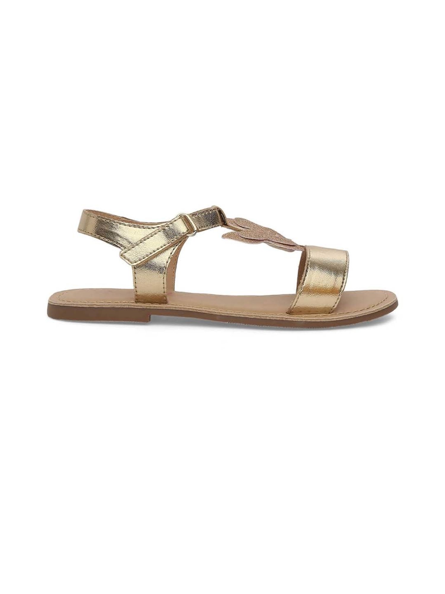 Aria Nica Kids Poppy Gold & Beige Casual Sandals