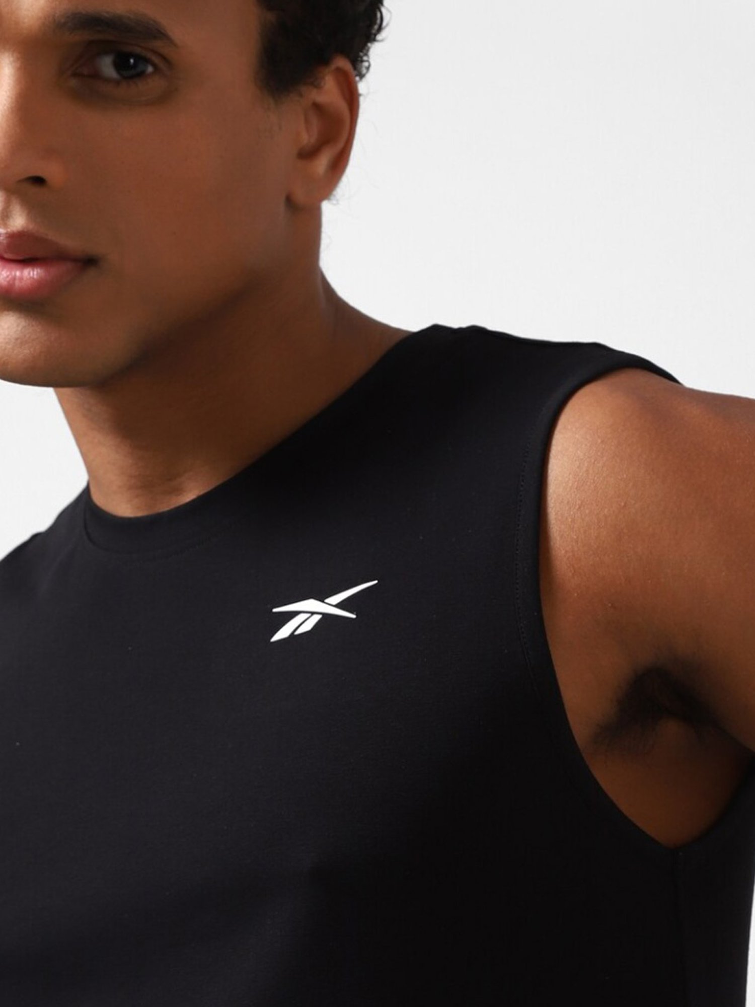 Reebok Black Regular Fit Tank Tee