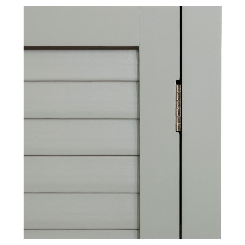 Glancy Double Door Floor Cabinet 32" Gray - Elegant Home Fashions