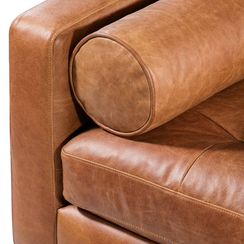 Florence Mid Century Modern Lounge Chair Cognac Tan - Poly & Bark