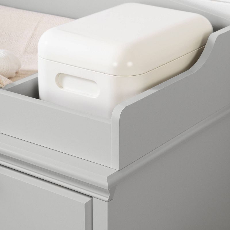 Cotton Candy Changing Table with Station - Soft Gray - South Shore
