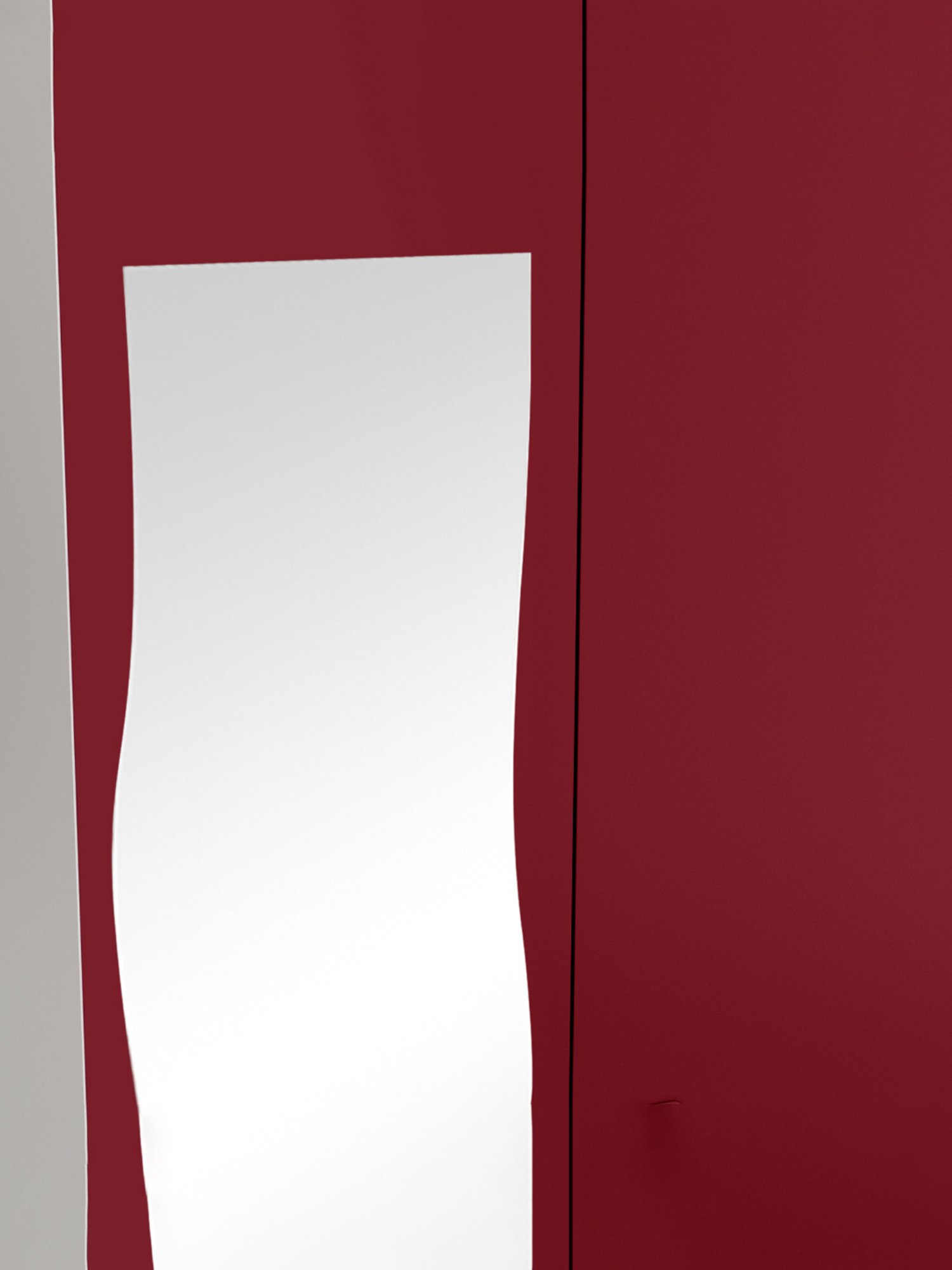 Godrej Interio Slimline 2-Door Steel Almirah, Red (1-Year Warranty, 1 Locker)