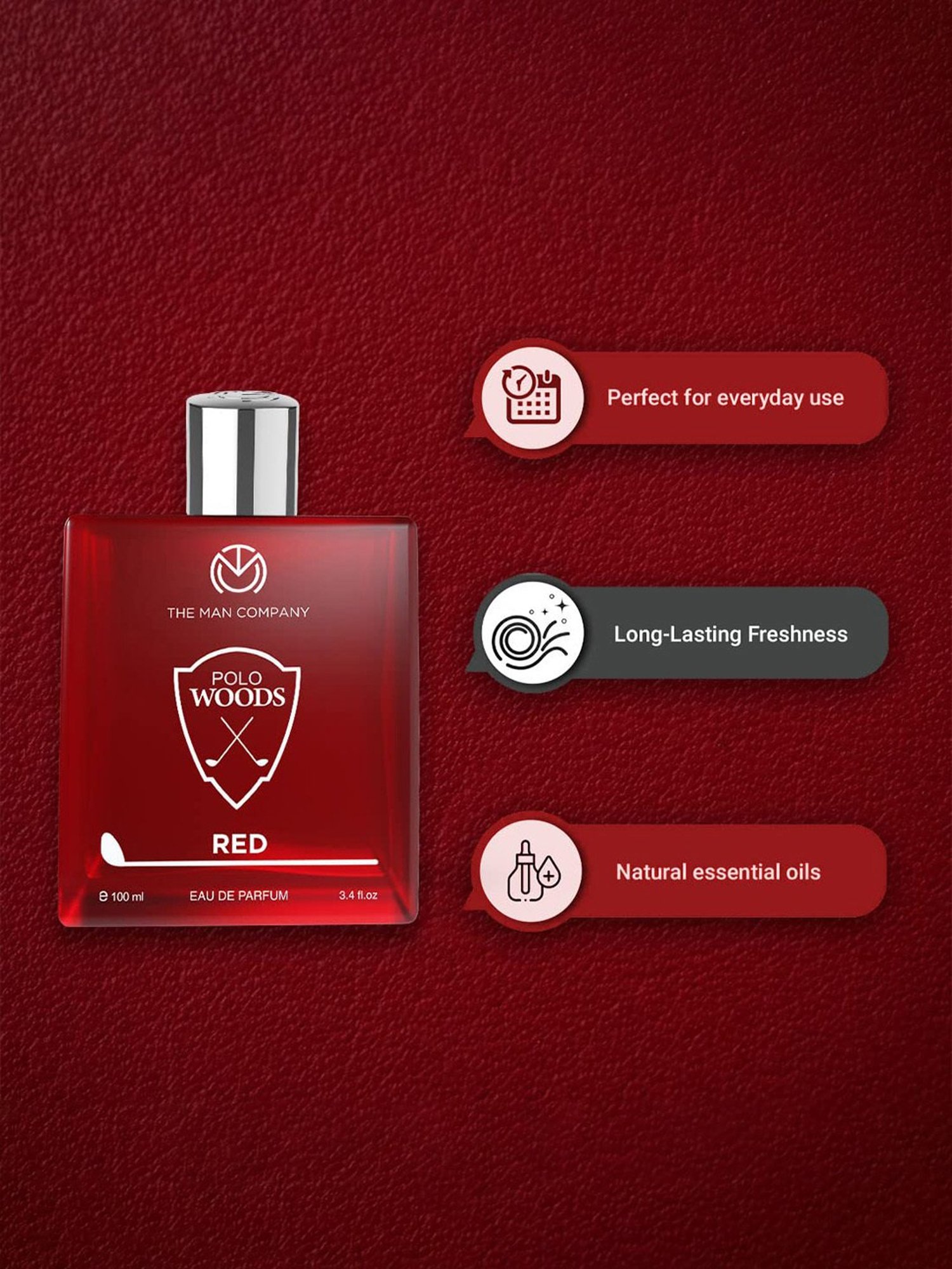 THE MAN COMPANY Polo Woods Red Eau de Parfum for Men & Women - 100 ml