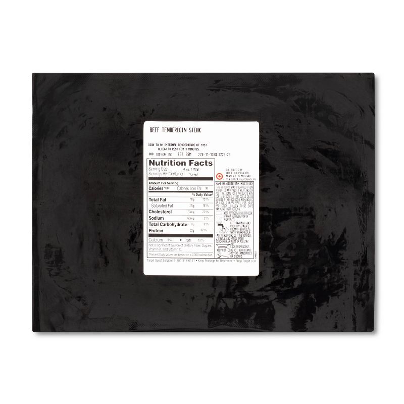 USDA Choice Angus Beef Tenderloin Steak - 0.64-1.2 lbs - price per lb - Good & Gather™