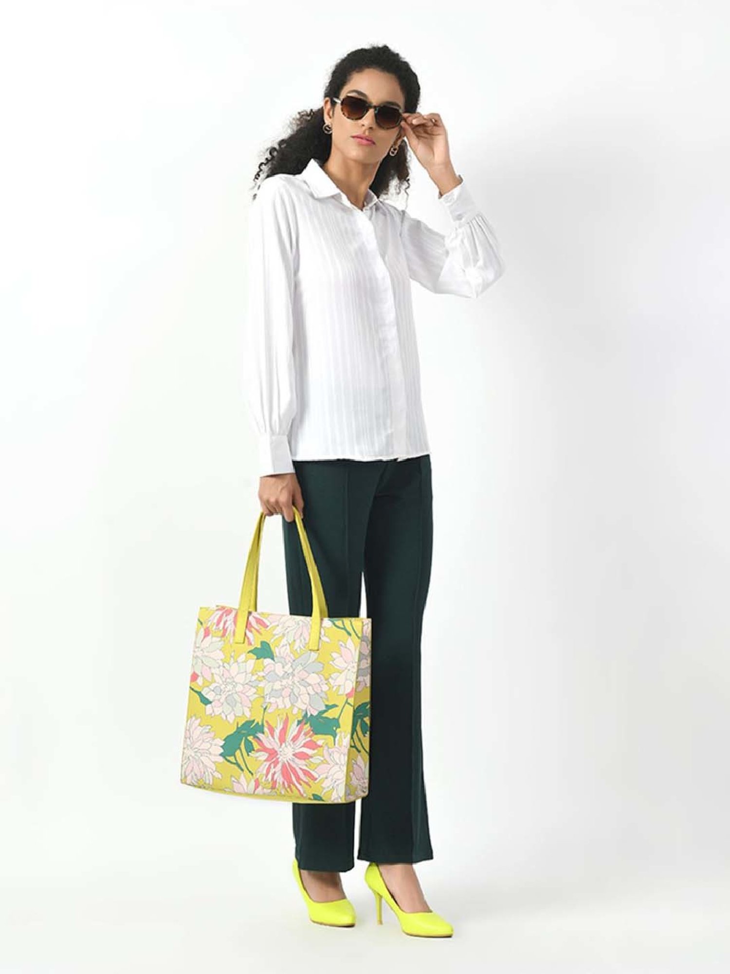 Office & You White Striped Shirt