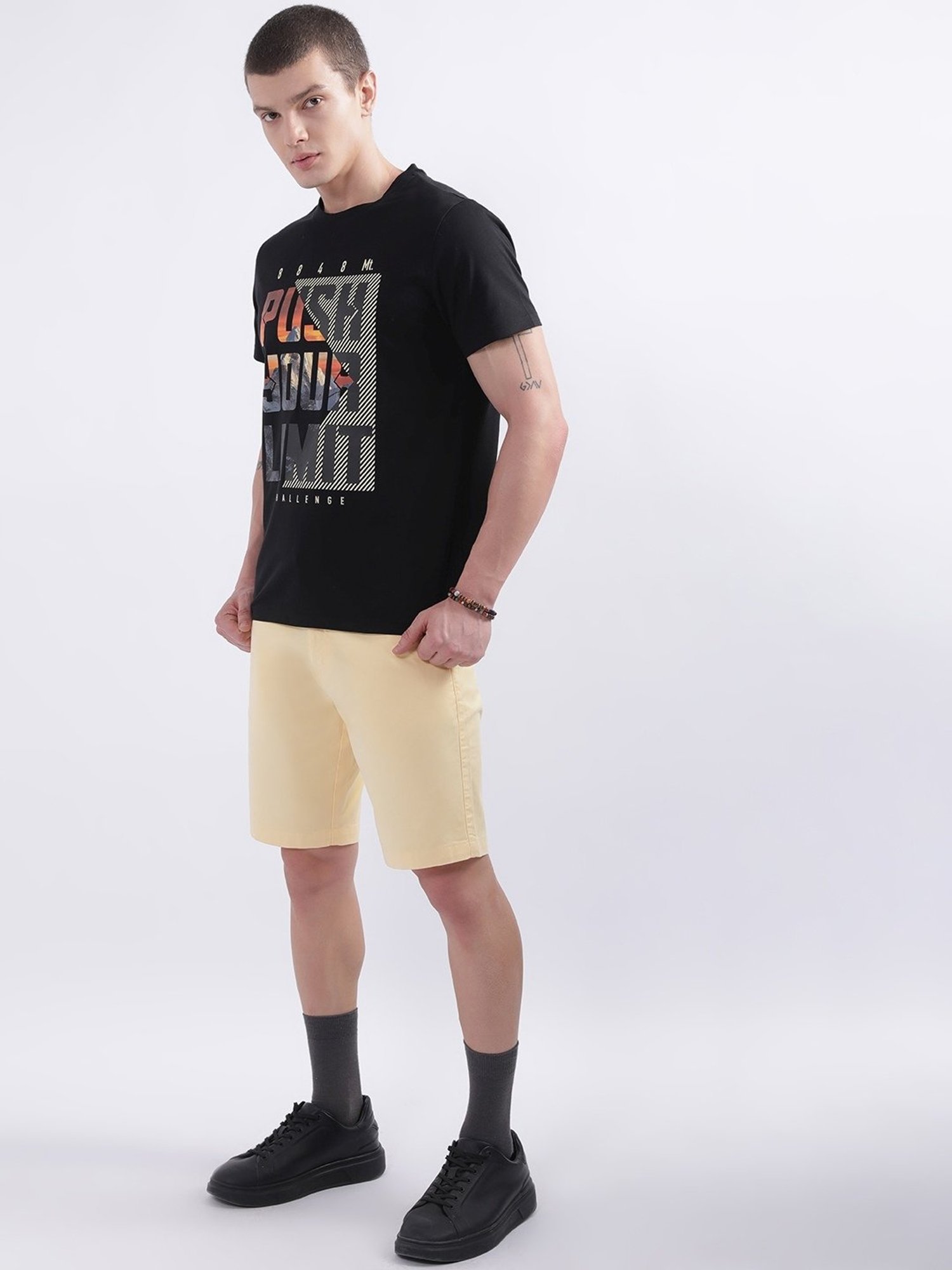 Iconic Men Printed Regular Fit Cotton T-shirt