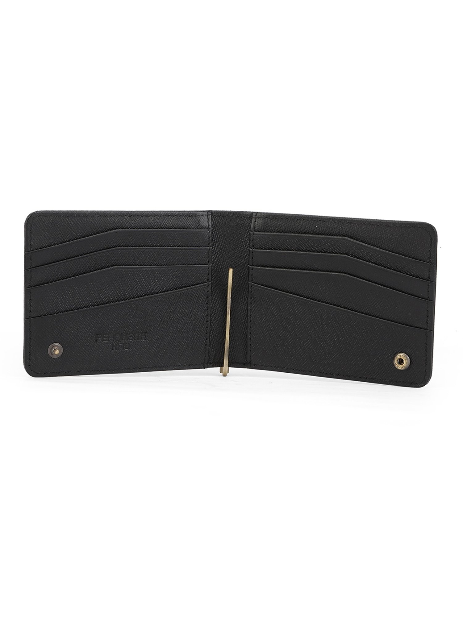 PERQUISITE Black Casual Leather Bi-Fold Wallet for men