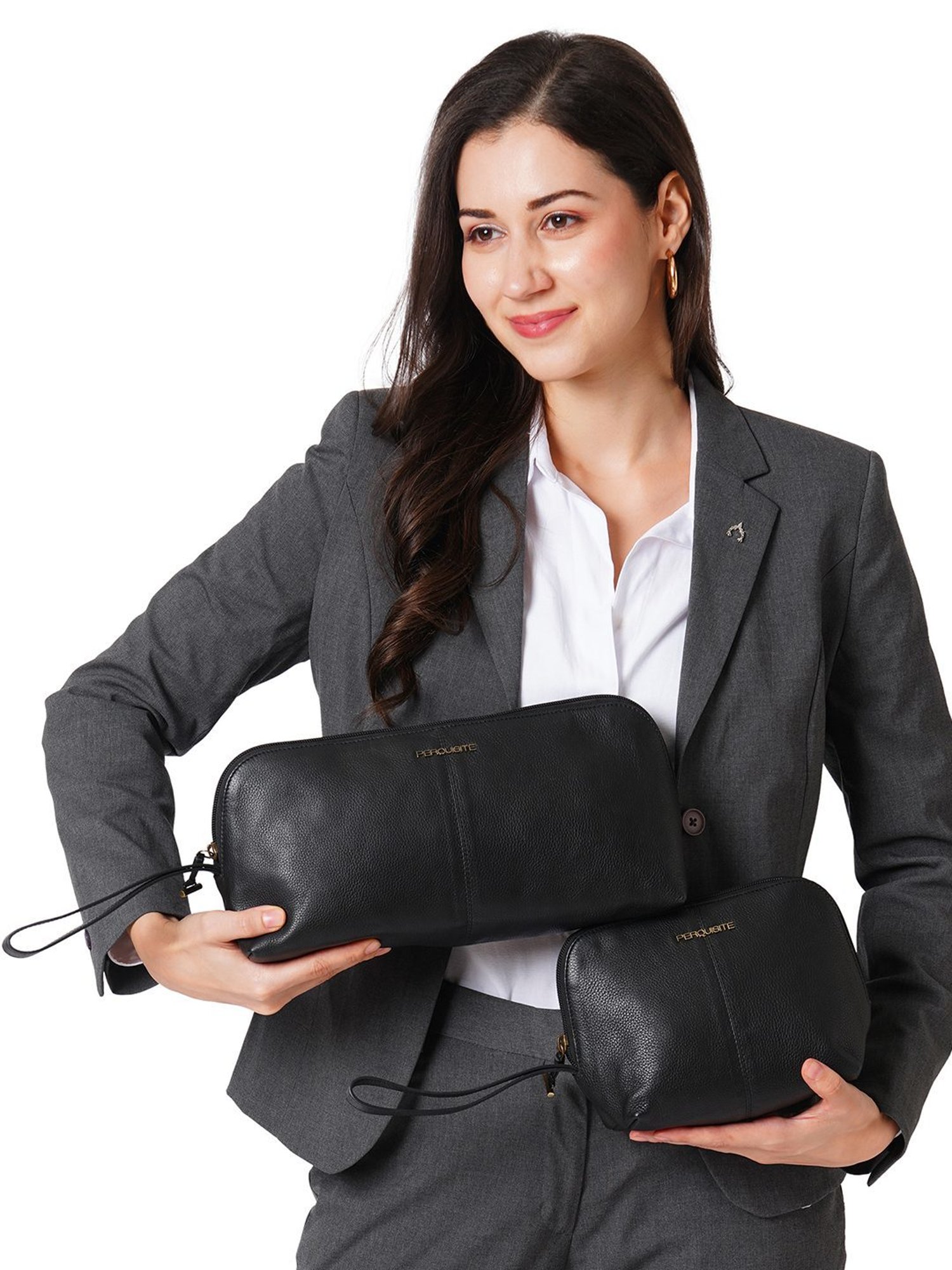 PERQUISITE TIMELESS TRAVELER Black Solid Pouch