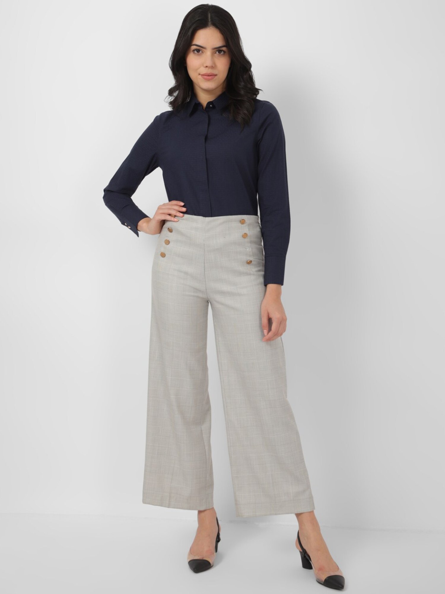 Van Heusen Maroon Plain Formal Shirt