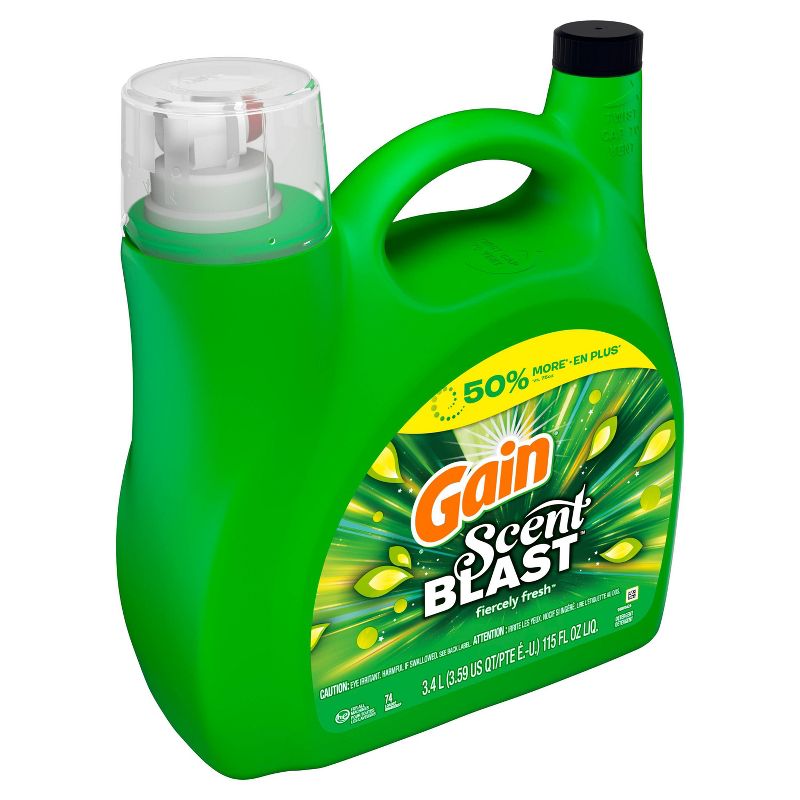 Gain with Essential Oils Lavender & Chamomile Calm Liquid Laundry Detergent - The Serene Scent - 58 fl oz