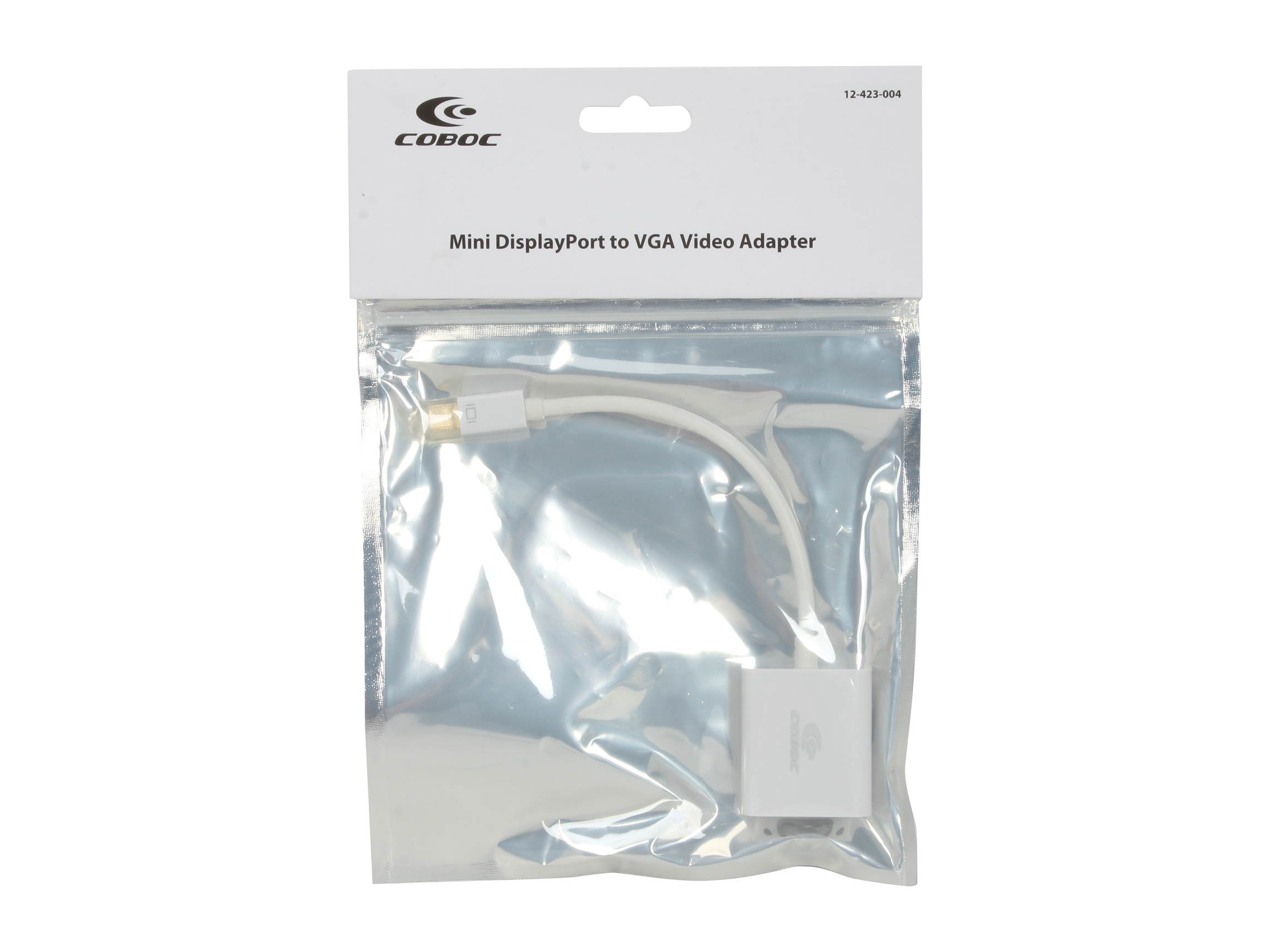 Coboc CL-AD-MDP2VGA-6-WH Mini DP DisplayPort toVGA Video Adapter Converter Compatable with Thunderbolt MacBook