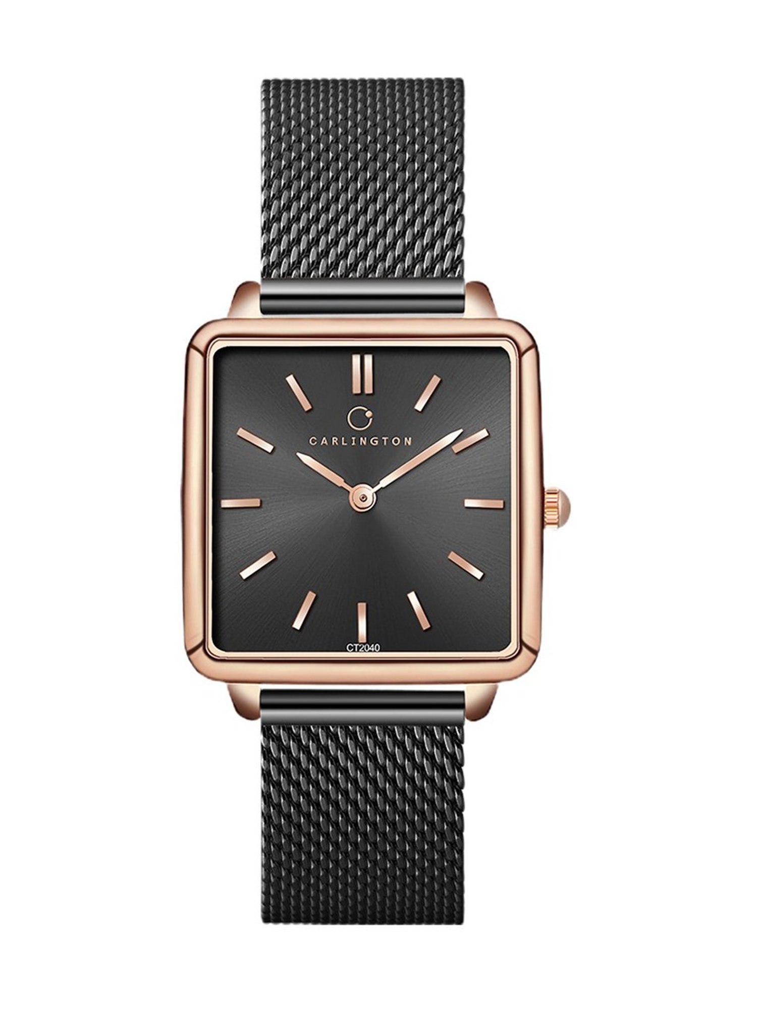 Carlington Iconic 2040 Black Analog Watch for Women