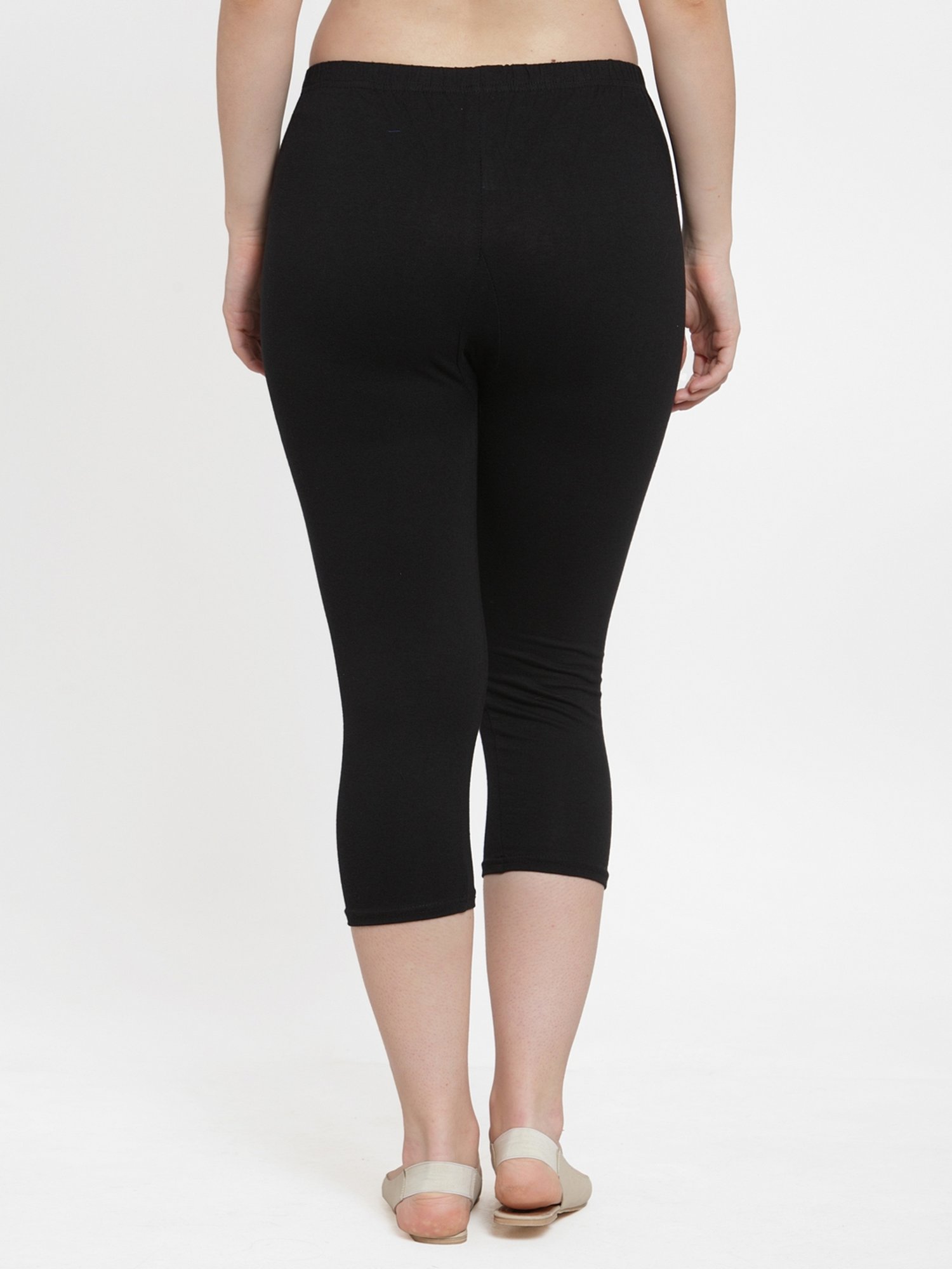 Gracit Black & Grey Mid Rise Capris - Pack Of 2