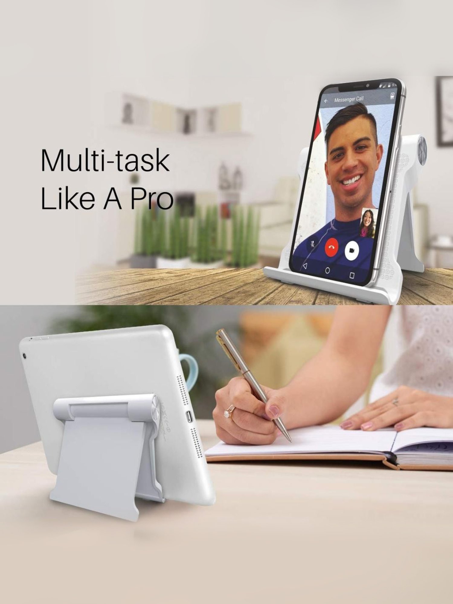 GRIPP Magic Stand Compatible for All Mobile Phones Devices (Black)