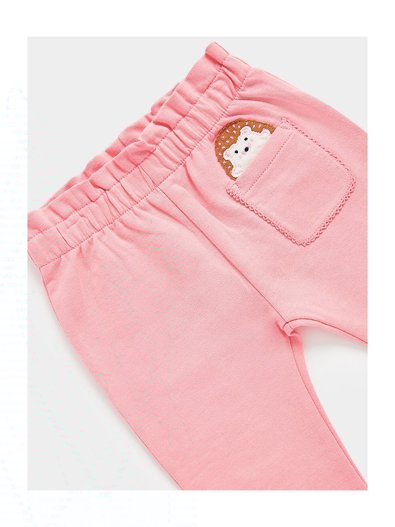 Mothercare Kids Peach Floral Print Leggings (Pack Of 2)