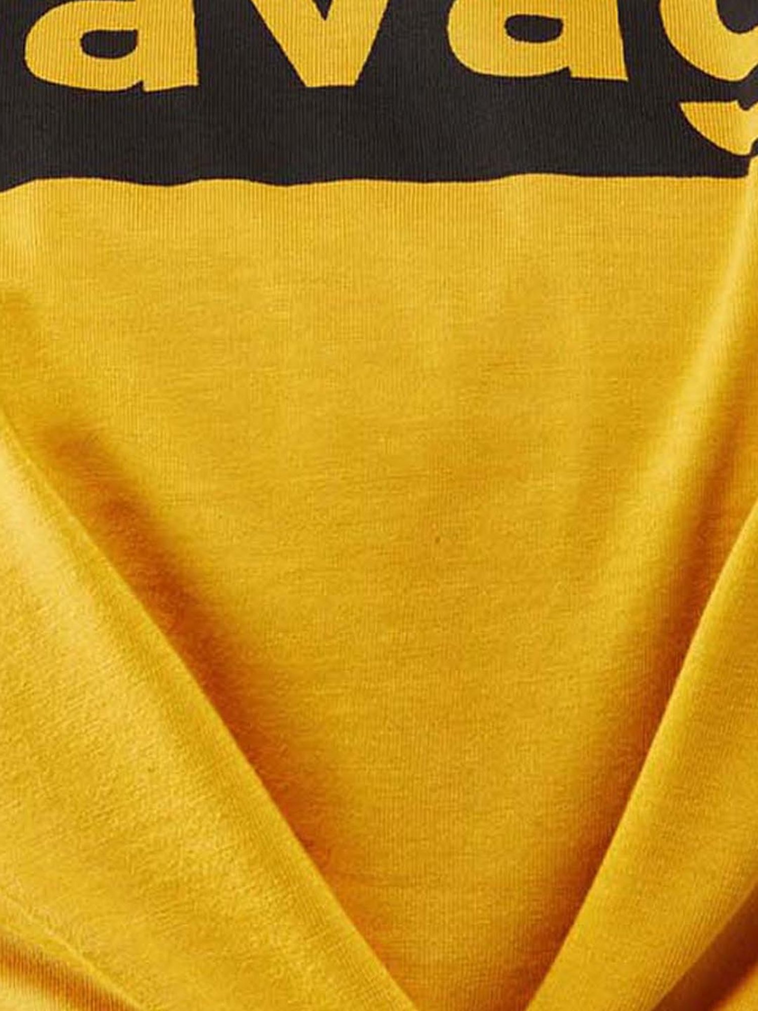 Miss Chase Mustard Cotton Printed Crop Top