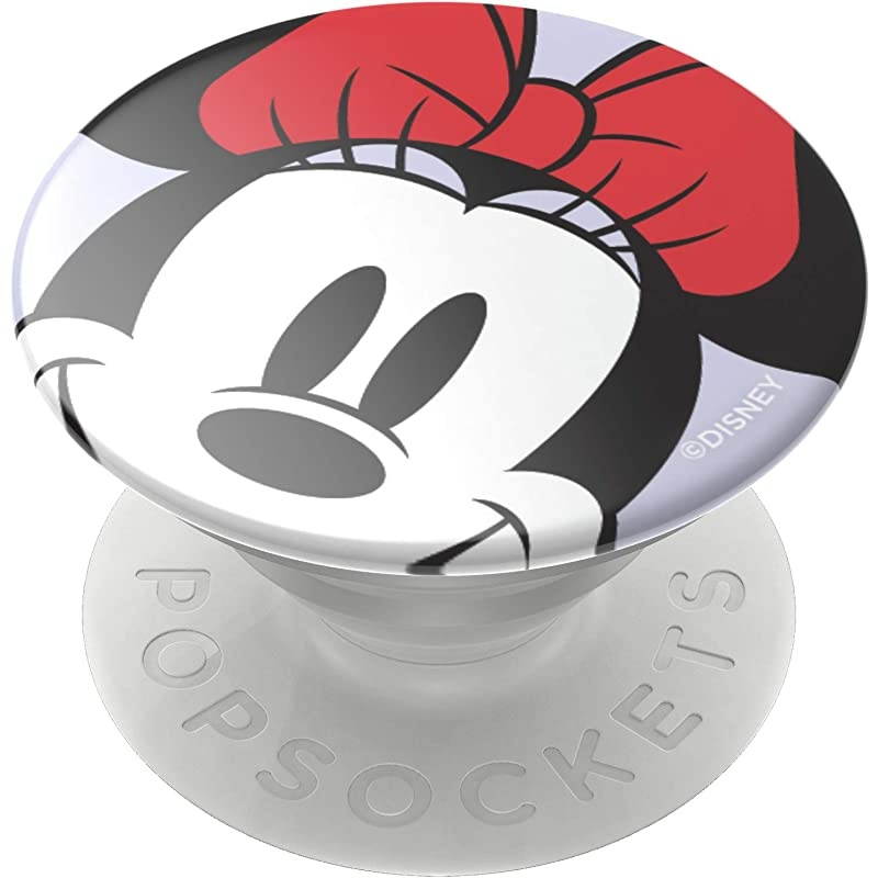 PopGrip with Swappable Top for Phones Tablets Mickey Minnie Peekaboo Minnie