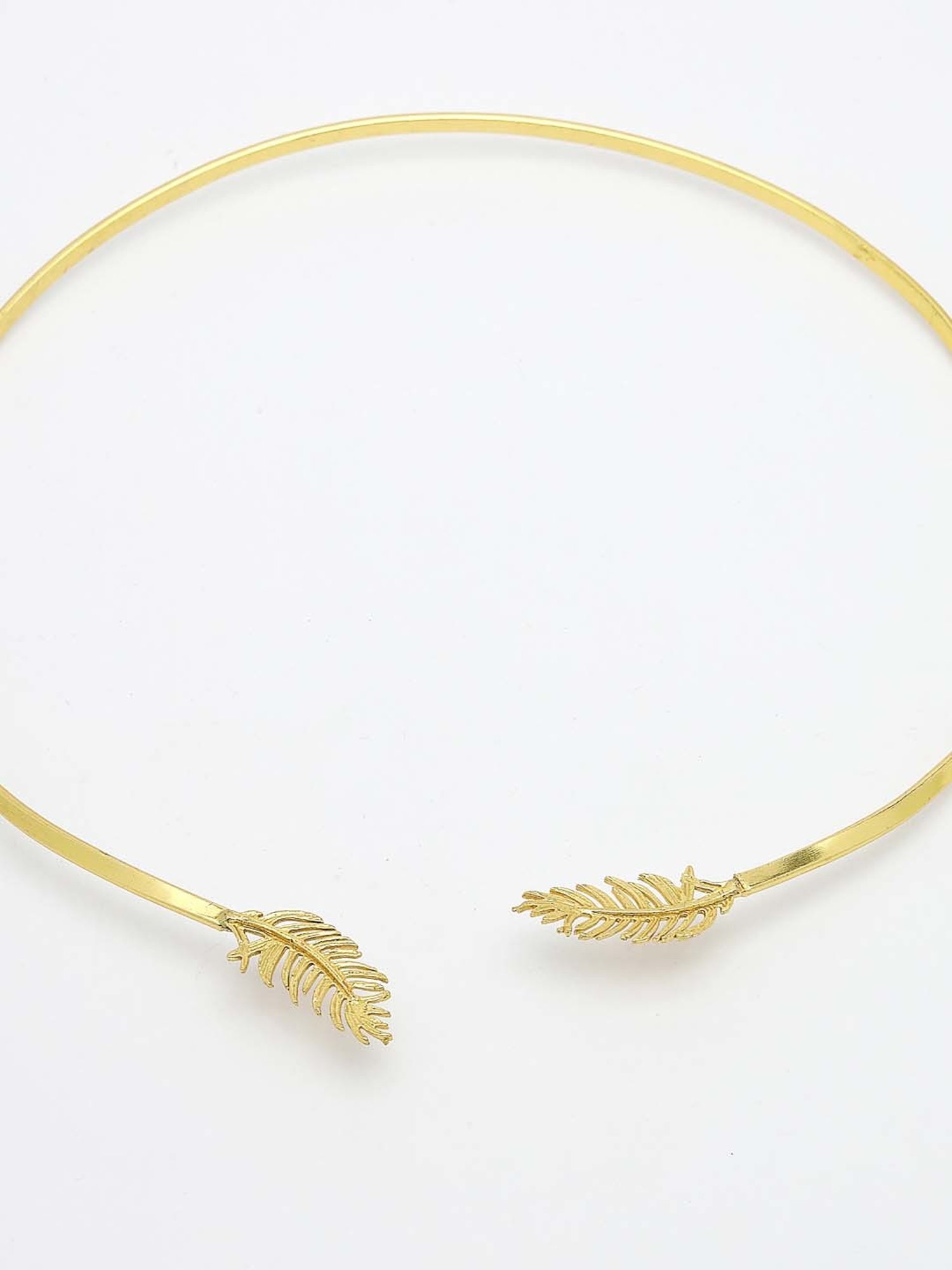NVR Gold-plated Circular Choker Necklace for Women