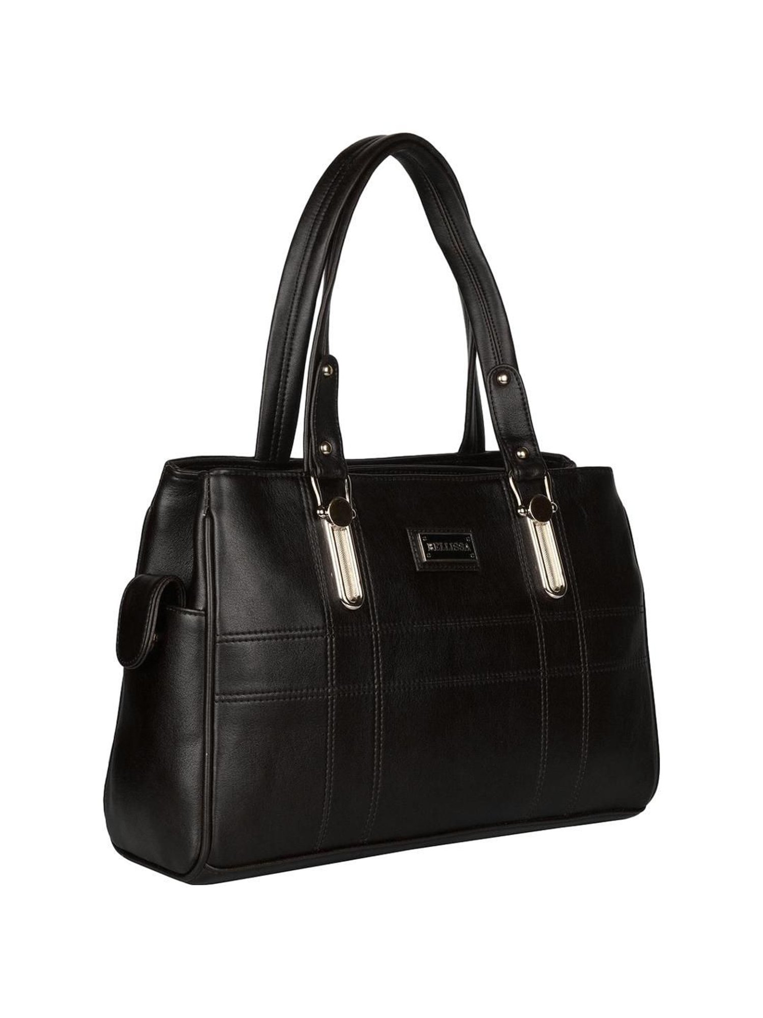 Bellissa Black Solid Medium Handbag