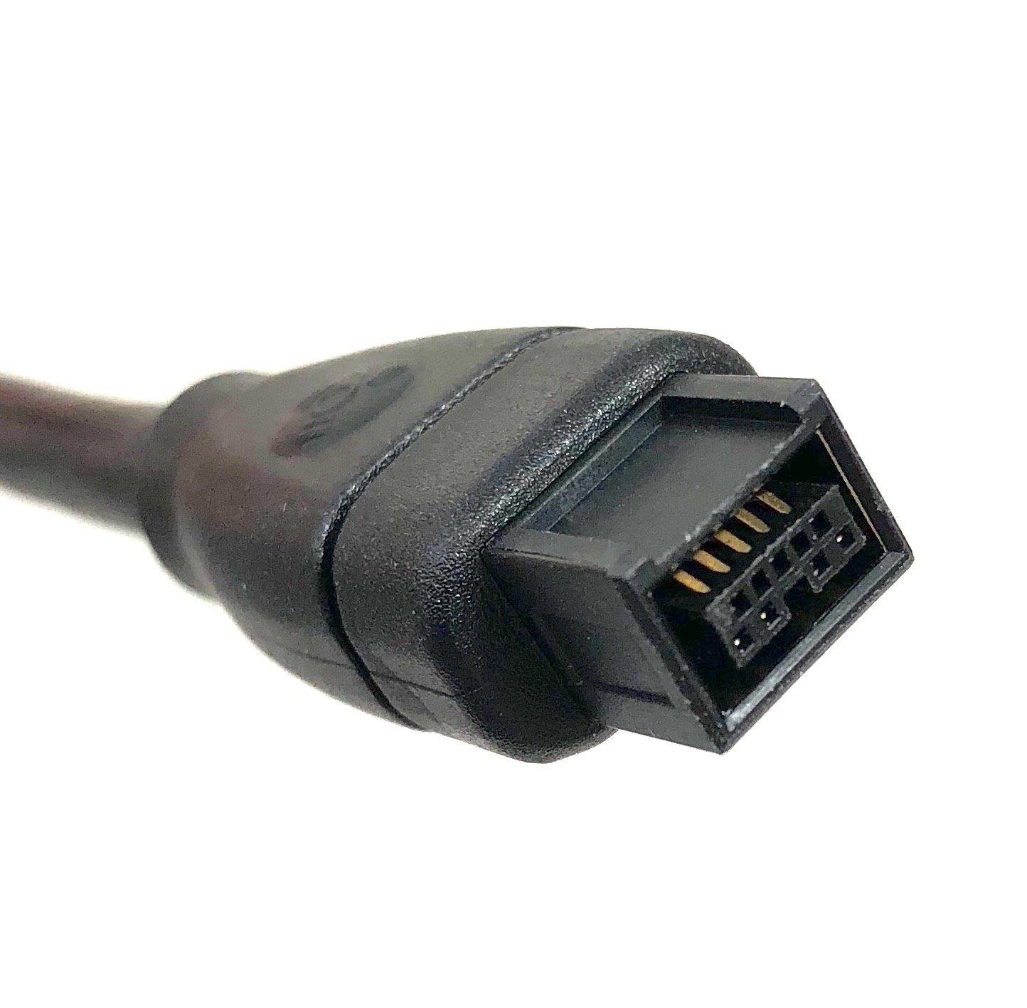 Micro Connectors, Inc. 6 feet Firewire Cable 1394B 9 Pin to 6 Pin (E07-238)