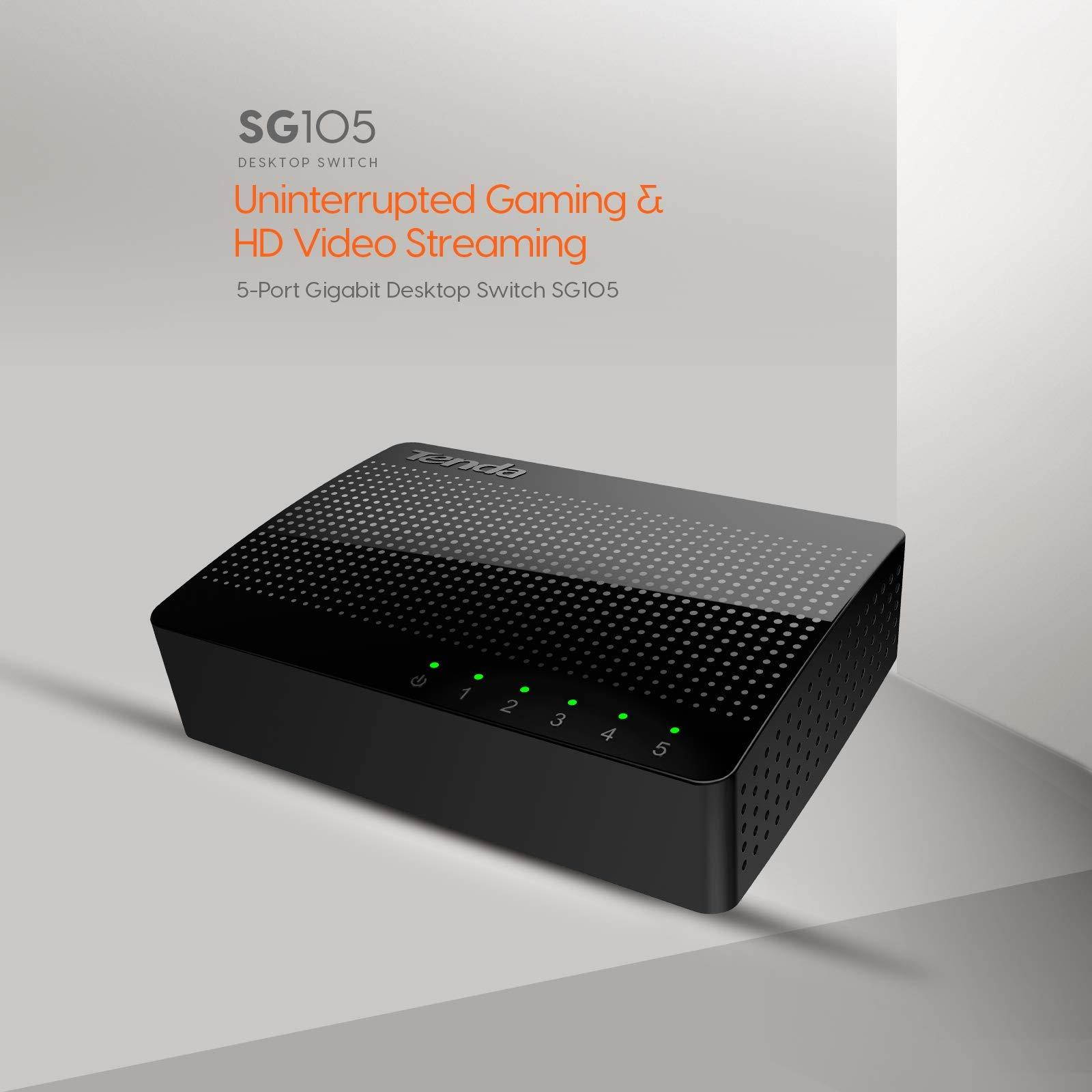 Tenda Network SG105 5-Port 10/100/1000 Gigabit Desktop Switch