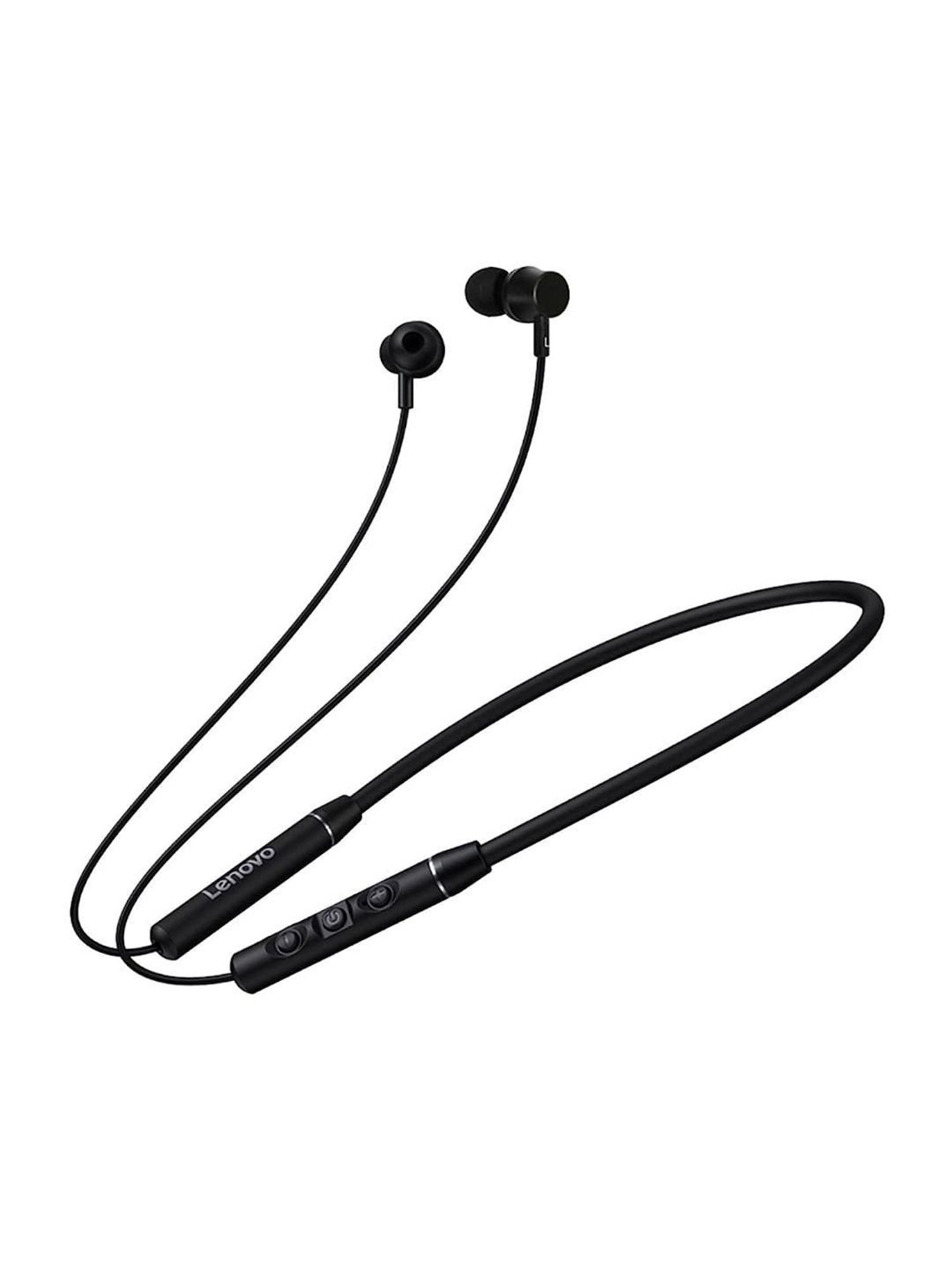 Lenovo QE03 Neckband with Mic (Black)