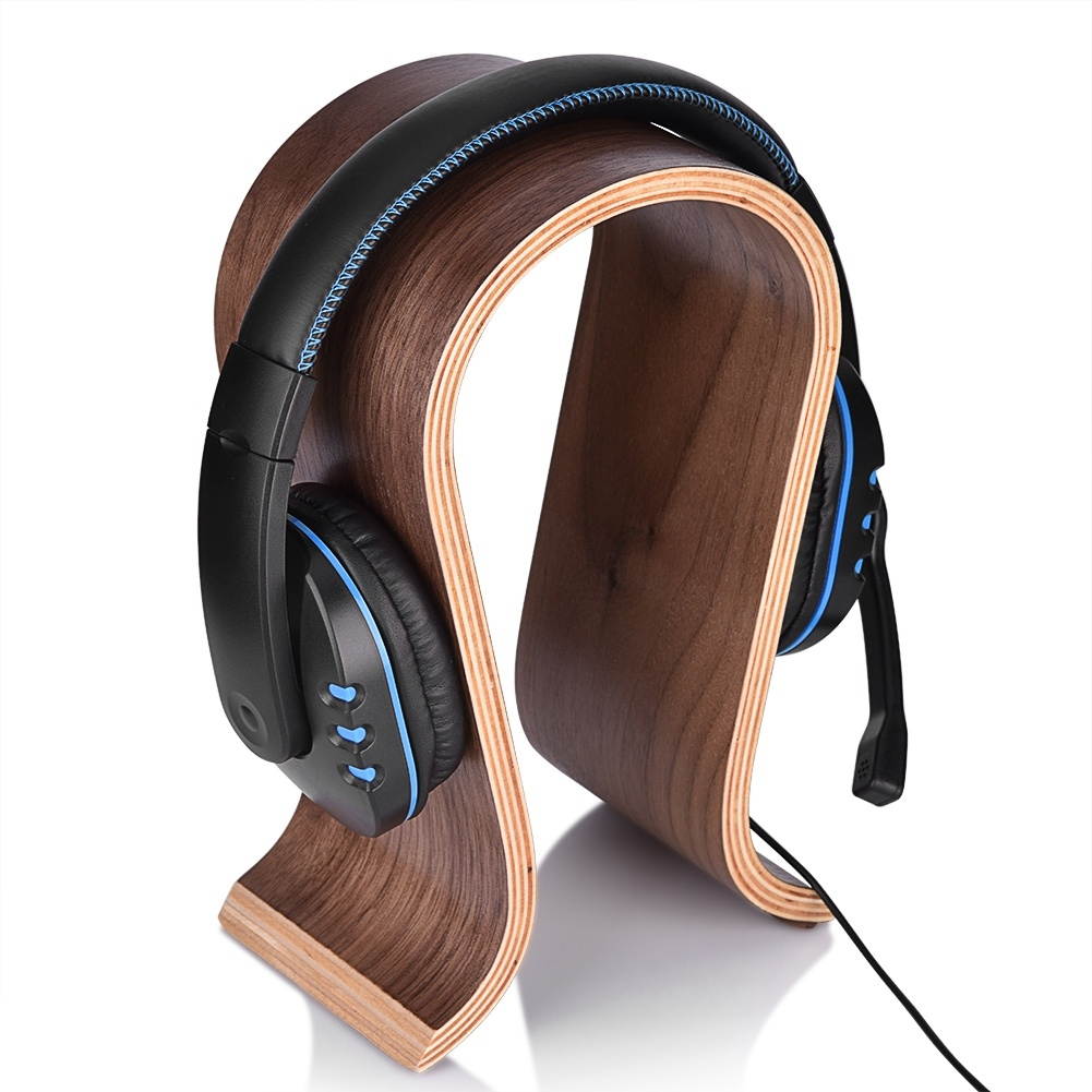 Wooden Stand for Headphone Headset Headphones Size Holder Hanger Desk Display