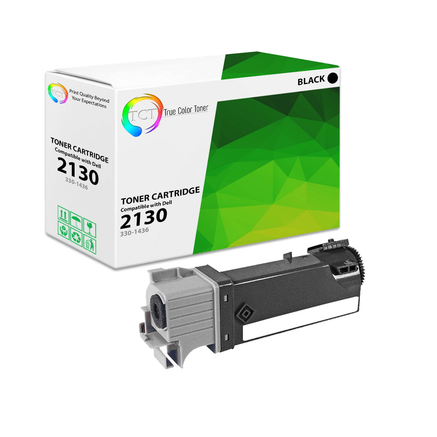 TCT Premium Compatible Toner Cartridge Replacement for Dell 2130CN 2135CN Printers (Black 330-1436, Cyan 330-1437, Magenta 330-1433, Yellow 330-1438) - 8 Pack
