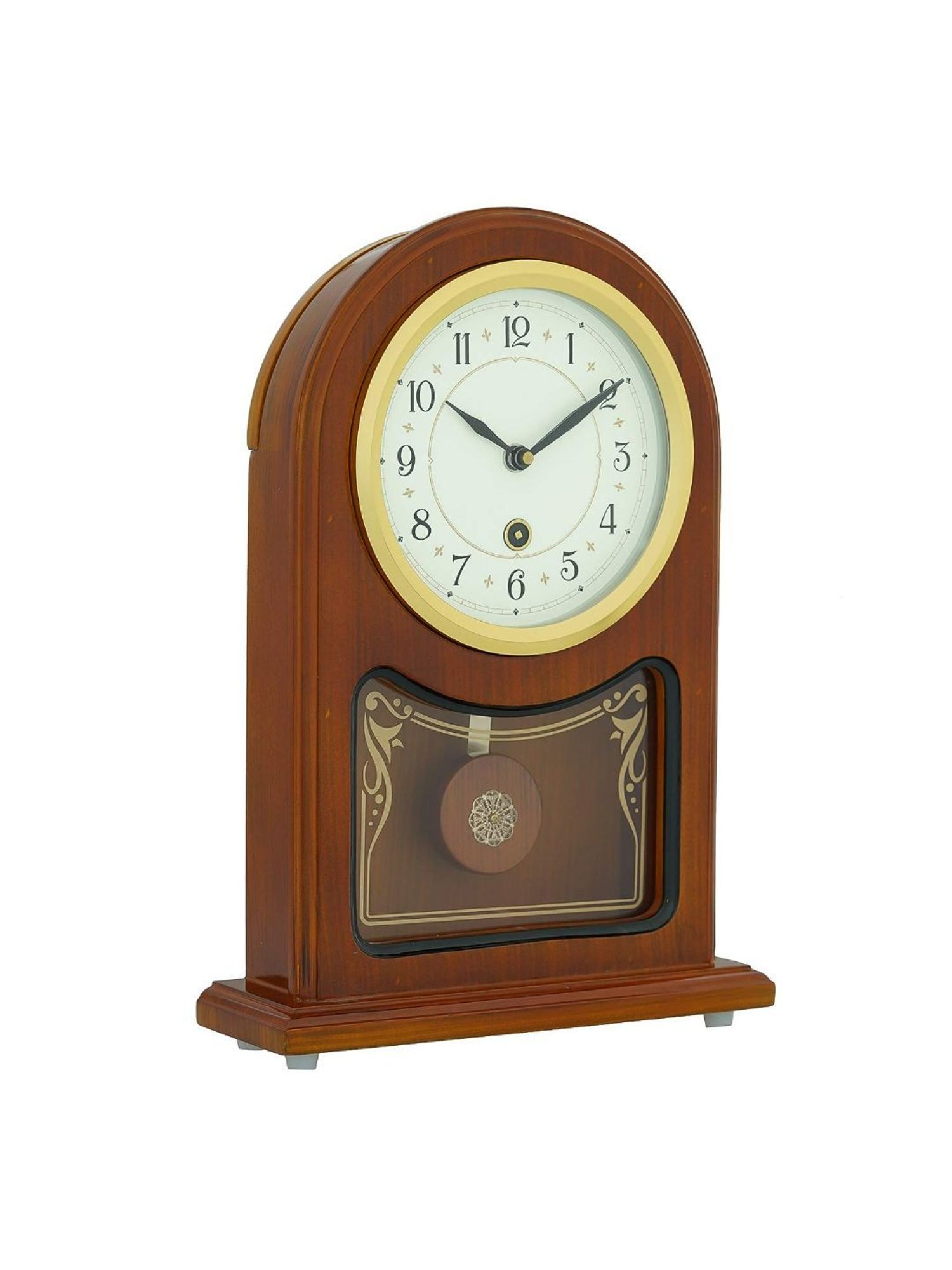 CHRONIKLE Vertical Brown Wood Table or Desk Clock