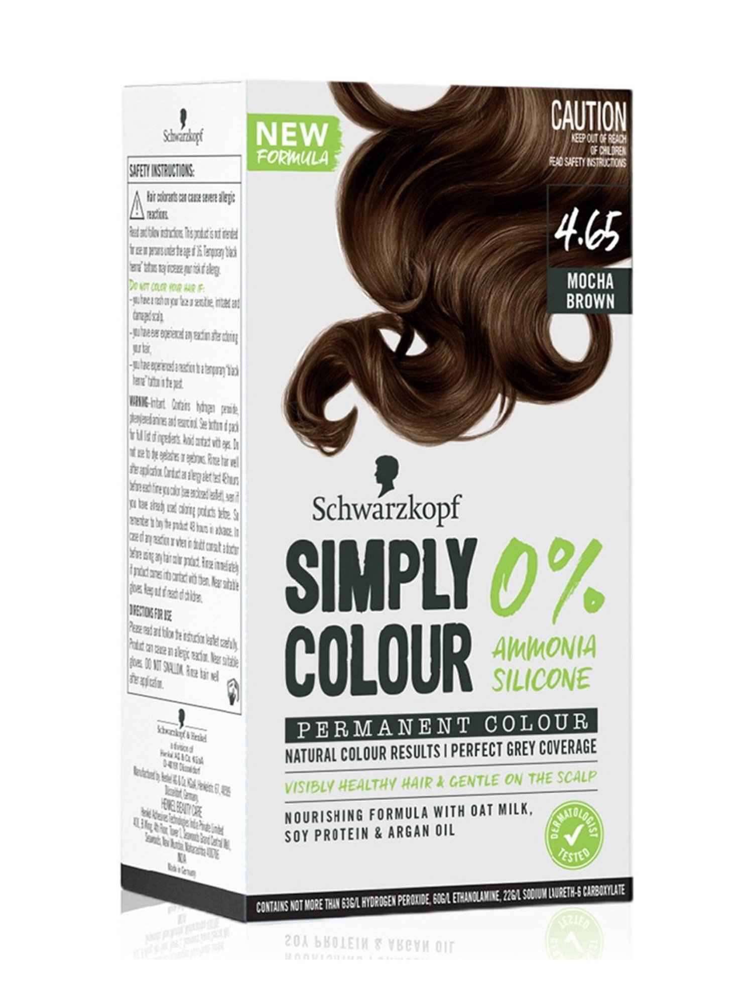 Schwarzkopf Simply Colour Permanent Hair Colour 4.65 Mocha Brown - 142.5 ml